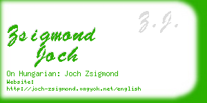 zsigmond joch business card